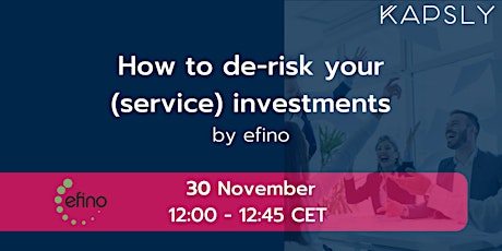 Hauptbild für How to de-risk your (service) investments