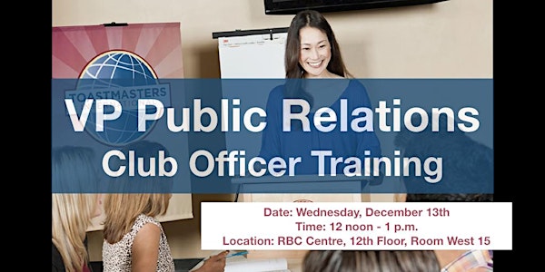 VP Public Relations Club Officer Training