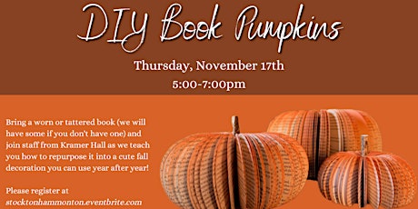 Imagem principal do evento DIY Book Pumpkins