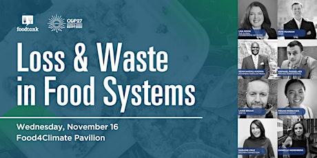 Loss & Waste in Food Systems (Food4Climate Pavilion at UN COP27-Blue Zone)