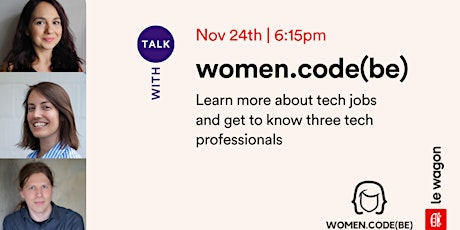 Le Wagon Talk x women.code(be): Learn more about tech jobs