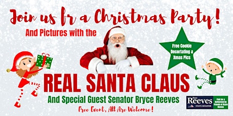 Christmas Pictures with the REAL SANTA! Free Holiday Party