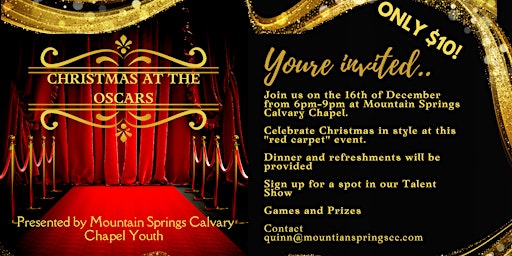 The Oscars at Christmas - MSCC YOUTH BANQUET
