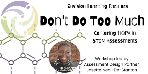Don't Do Too Much: Centering HQPA in STEM Assessments Workshop