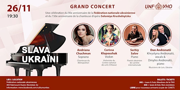 Grand Concert in Celebration of Ukrainian Culture