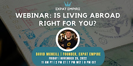 Webinar: Is living abroad right for you? primary image