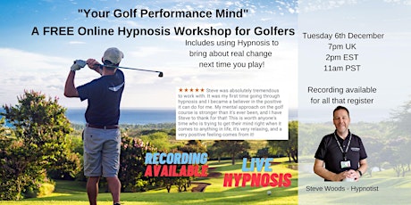 Golf Workshop - "Your Golf Performance Mind" - FREE