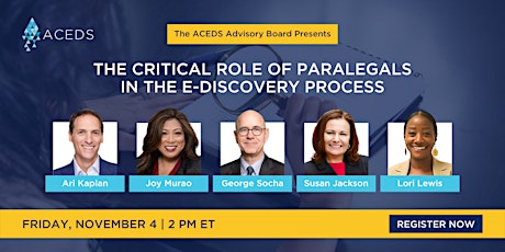 The Critical Role of Paralegals in the E-Discovery Process