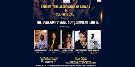 Imagen principal de Blackbird Soul Songwriters Circle presented by S.A.C. and Solroc Music