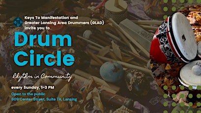 Drum Circle with Greater Lansing Area Drummers (GLAD)