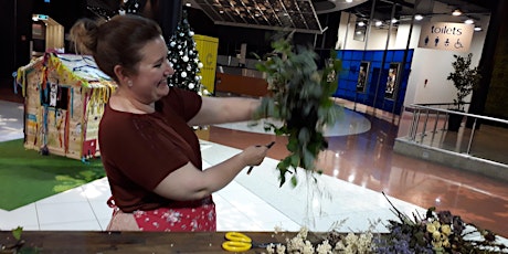 Christmas pot plant centrepiece making primary image
