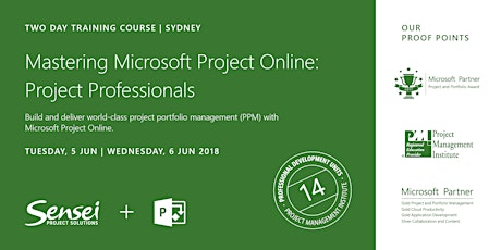 Mastering Microsoft Project Online: Project Professionals | SYDNEY primary image