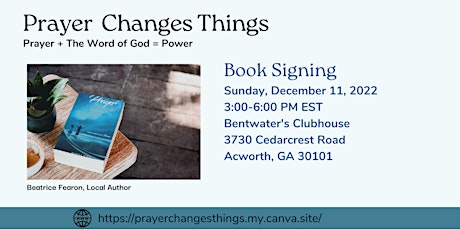 Prayer Changes Things Book Signing - Acworth, GA - Local Artist