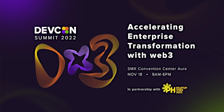 Imagem principal do evento DEVCON Summit 2022  DX3: Decentralizing Enterprise Transformation with web3