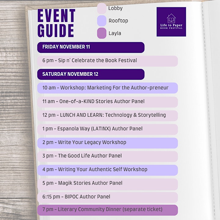 The Life to Paper Book Festival - All Access Weekend Pass image