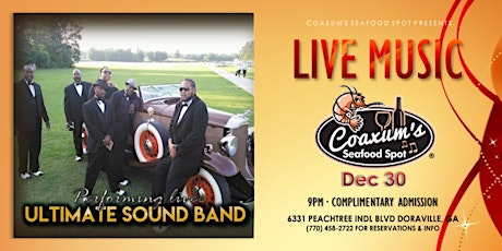 LIVE MUSIC at COAXUM'S SEAFOOD SPOT feat. Ultimate Sound Band primary image
