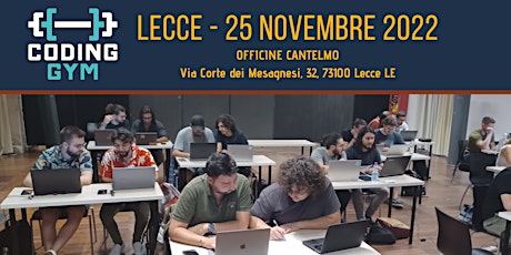 Immagine principale di Coding Gym Lecce - Novembre 2022 