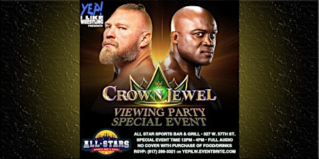 SPECIAL EVENT: WWE Crown Jewel Viewing Party @ All Stars Sports Bar & Grill