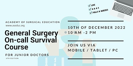 General Surgery On-call Survival Course