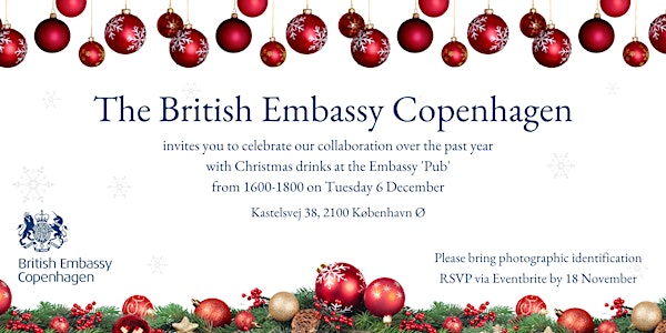 British Embassy Copenhagen Christmas Drinks