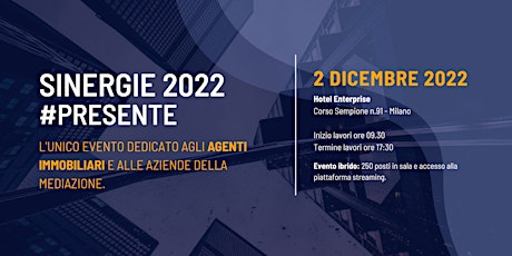 Immagine principale di Sinergie 2022, 5° edizione dell'evento dedicato ai servizi immobiliari! 