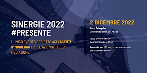 Sinergie 2022, 5° edizione dell'evento dedicato ai servizi immobiliari!