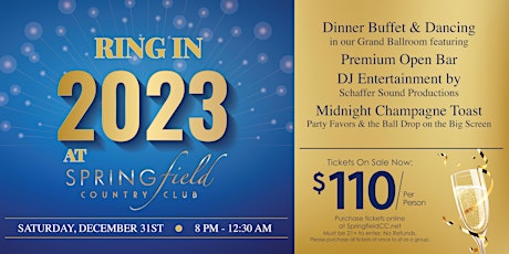 New Year's Eve Party at Springfield Country Club