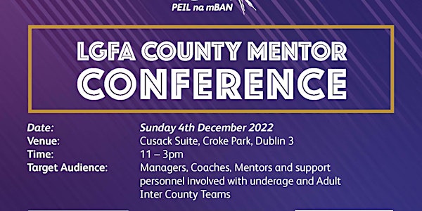 LGFA County Mentor Conference...Your Purpose as a County Mentor