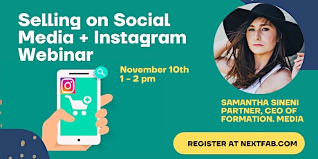 Image principale de Selling on Social Media + Instagram Webinar