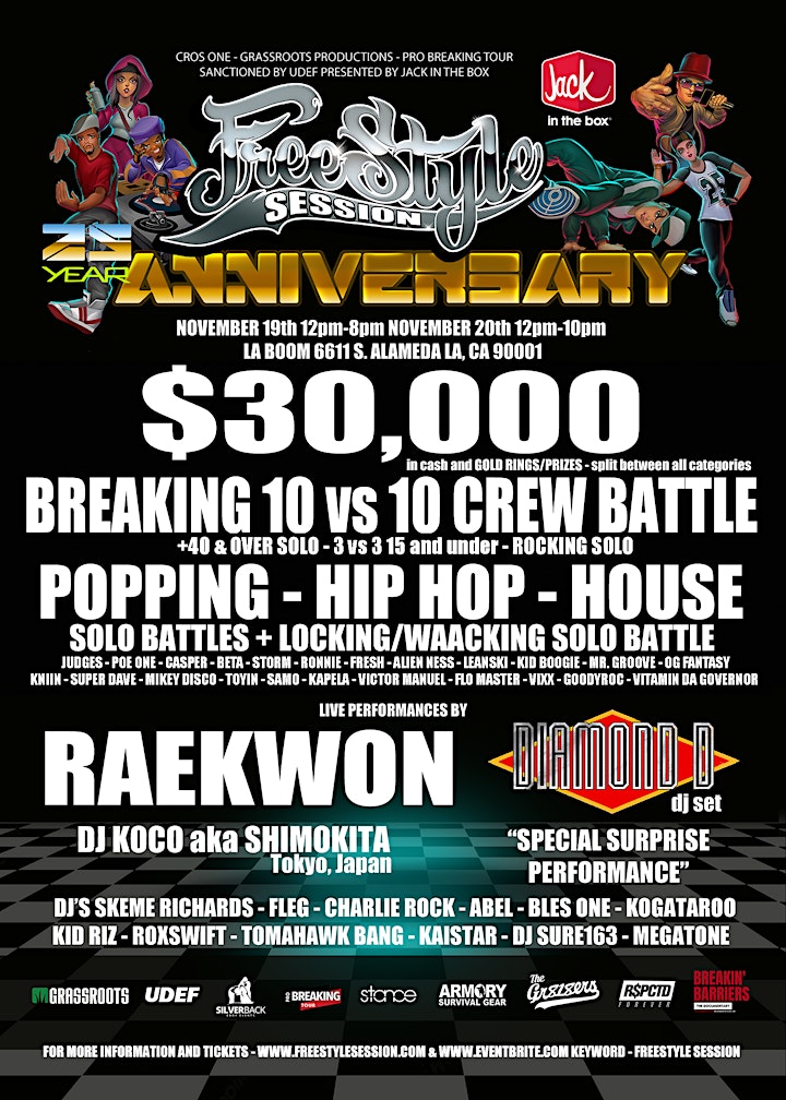 Freestyle Session25th Anniversary w/ RAEKWON - Los Angeles image