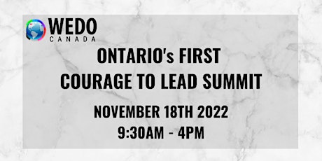 WEDO CANADA Women’s Entrepreneurship Day  Ontario Summit November 18, 2022