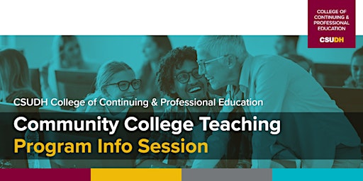 Info Session: Community College Teaching Cert. | CSUDH Webinar (1/7/23)