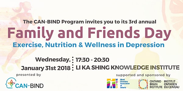 CAN-BIND Family & Friends Day: Exercise, Nutrition and Wellness in Depression