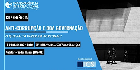 Primaire afbeelding van Conferência Anti-Corrupção e Boa Governação: o que falta fazer em Portugal?