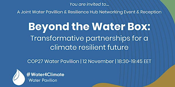 Beyond the Water Box: Transformative partnerships for climate resilience