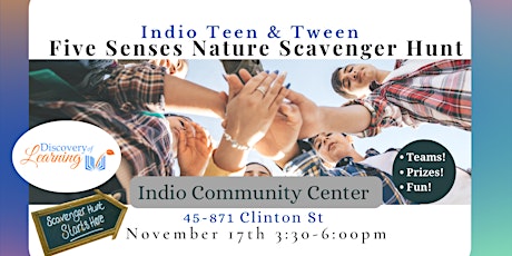 Indio Teens & Tweens Five Senses Nature Scavenger Hunt primary image