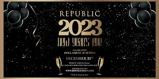 Republic Garden & Lounge NYE 2023 Celebration