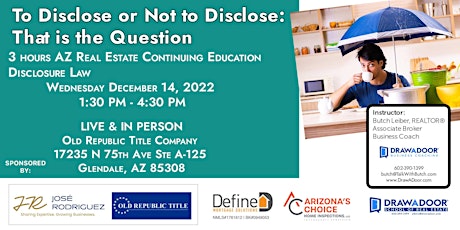 To Disclose or Not to Disclose-That is the Question:   Disclosure CE Class