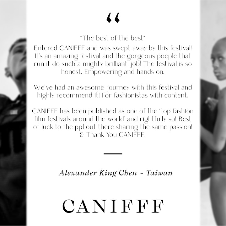7th Edition of CANIFFF ~  Canadian International Fashion Film Festival image