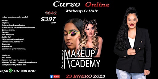 PROFESSIONAL MAKEUP & HAIRSTYLE COURSE - ONLINE