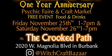 The Witch Craft Bazaar 1 year celebration