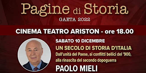 Incontro con Paolo Mieli - Pagine di Storia Gaeta 2022