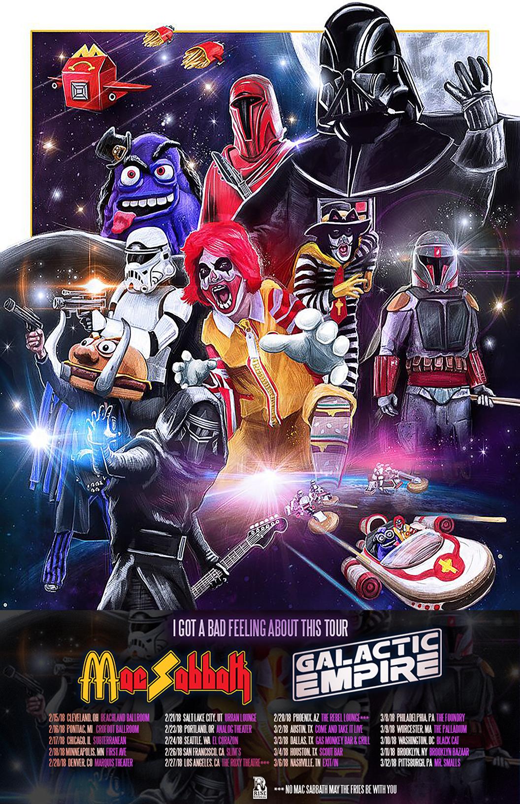 MAC SABBATH, GALACTIC EMPIRE & Little Furry Things @ The Analog Cafe and Theater
