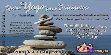 Imagem principal do evento Oficina Yoga para Iniciantes - Workshop PSICOENERGIA