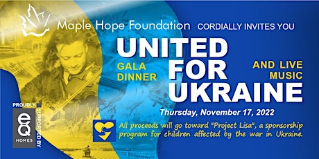 United for Ukraine Gala Dinner and Live Music primary image