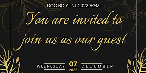 DOC BC YT NT 2022 Annual General Meeting - IN PERSON