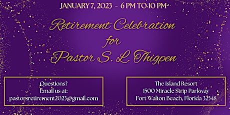 Pastor S.L. Thigpen’s Retirement Celebration