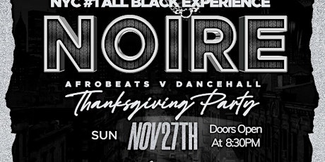 Thanksgiving Party : NOIRE All Black Affair  primärbild