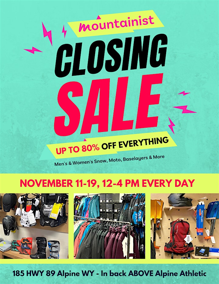 Mountainist Store Closing Sale - Up to 80% Off Everything In-Store! image