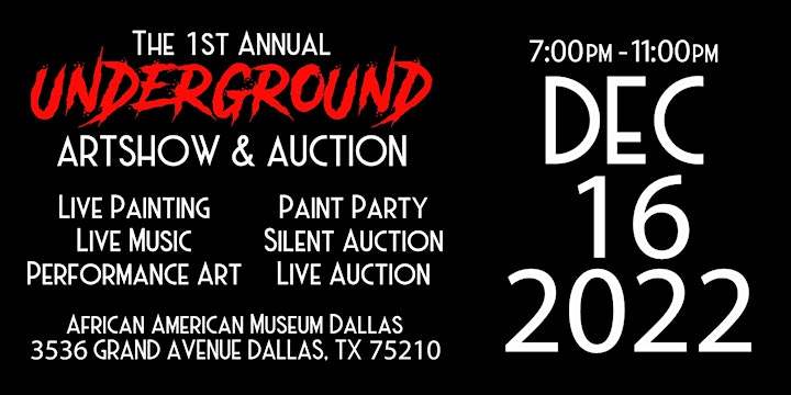 The UnderGround Art Show & Auction at the African American Museum Dallas image